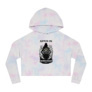 Armor On Crown Steady Cropped Hoodie — Women's Cropped Hoodie for Confident 'Baddies'