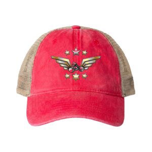 Kayce J Fit Women's Washed Mesh-Back Cap w/Ponytail Opening