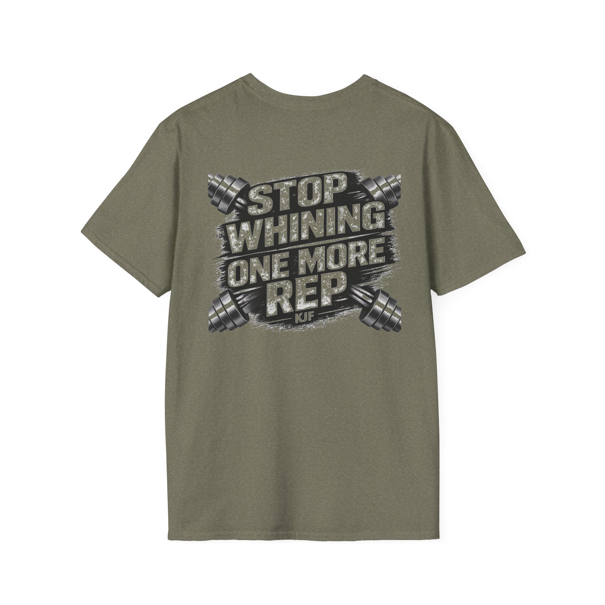 "Stop Whining One More Rep" Motivational Gym Tee