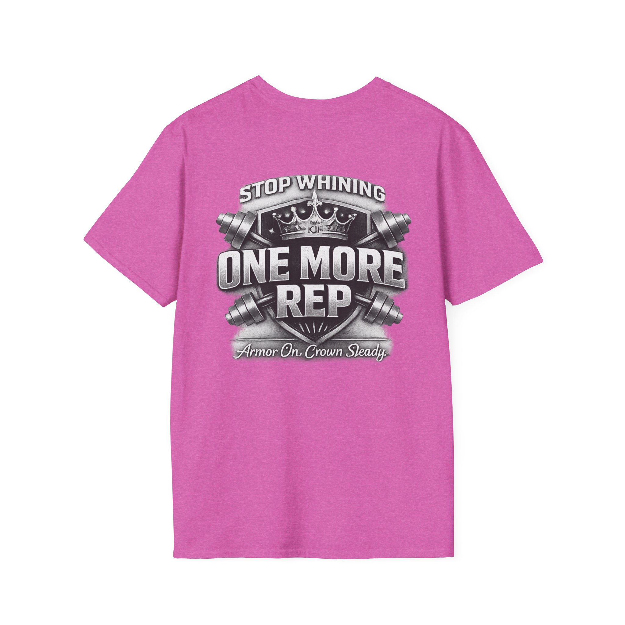Stop Whining One More Rep T-Shirt — Motivational Gym Tee for Women