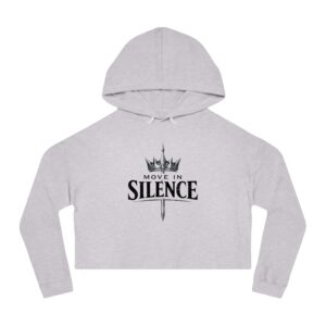 Move In Silence Cropped Hoodie — Women’s Cropped Hooded Sweatshirt