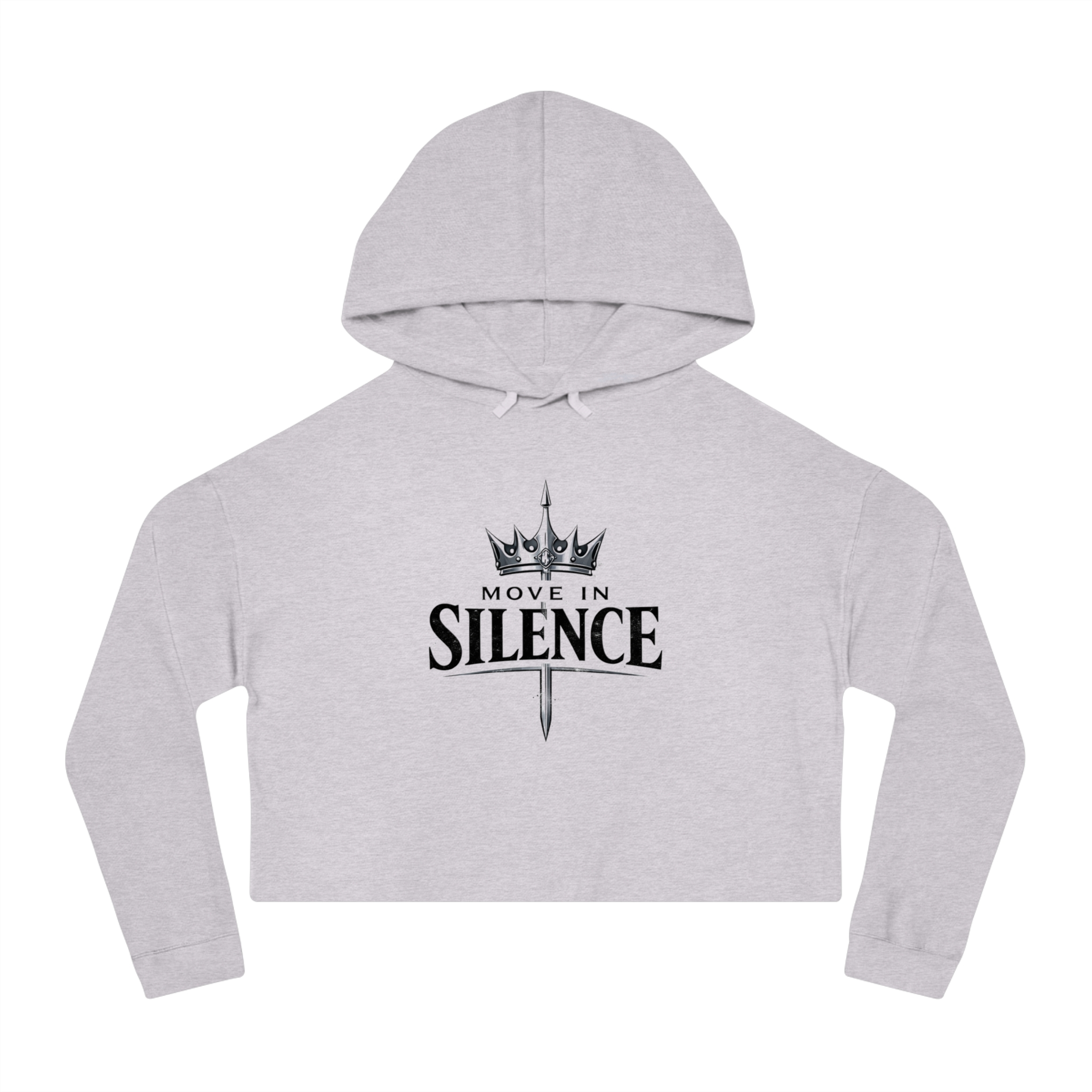 Move In Silence Cropped Hoodie — Women’s Cropped Hooded Sweatshirt