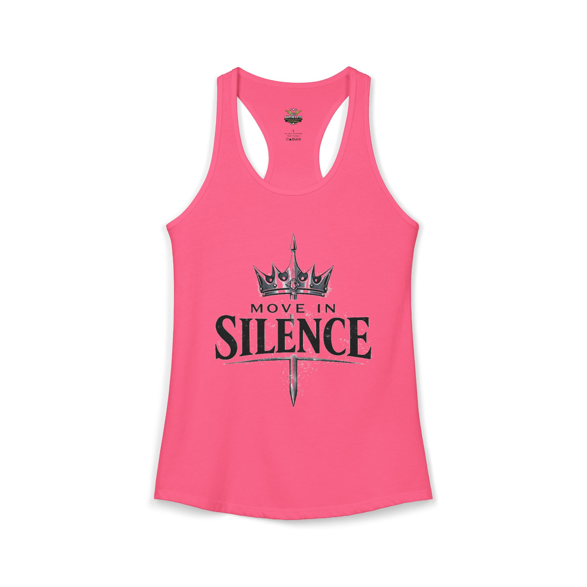 Move In Silence Racerback Tank — Women's Motivational Workout Tank Top