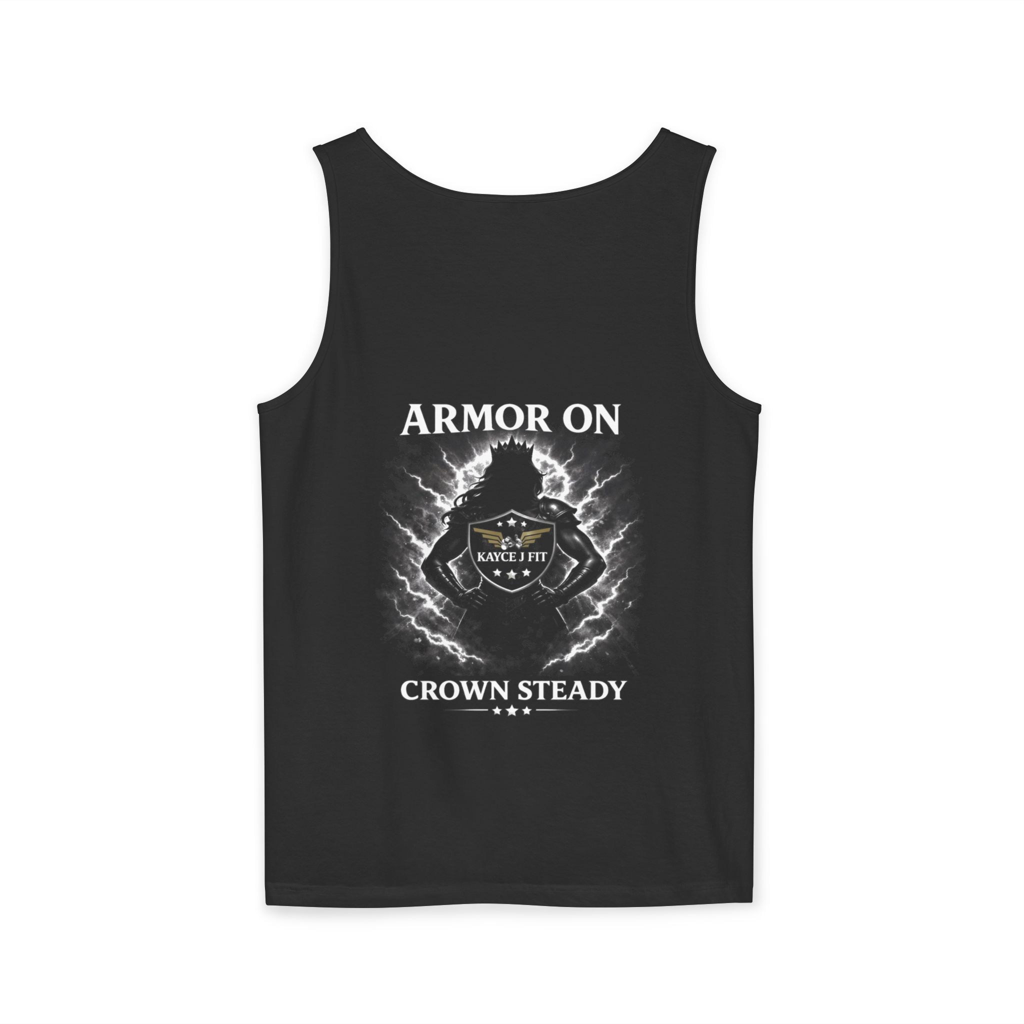 Armor On Crown Steady Tank (Back Design) — Graphic Tank Top for Bold, Streetwear Style