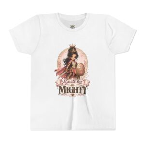 Small but Mighty Youth Short Sleeve Tee — Girls' Empowerment Graphic Tee (Skylar Designed)