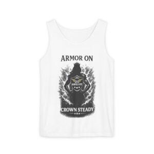 Armor On Crown Steady Tank Top (Front Design) — Inspirational Graphic Tank