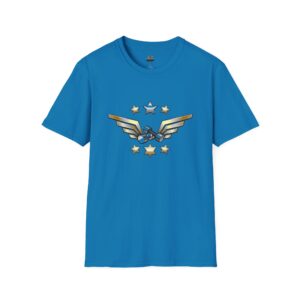 Winged Badge T‑Shirt — Gold & Silver Star Emblem Tee