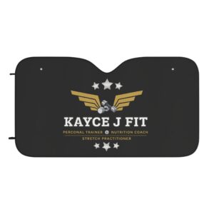 Car Sun Shade — Kayce J Fit Logo Windshield Sunshade
